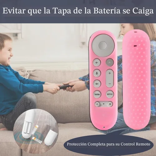 Vista 7 de Funda protectora para Google TV Streamer 4K 2024 Chromecast Remote Case Funda y caja de control remoto, brilla en la oscuridad, rosa brillante