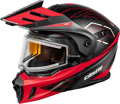Vista 5 de Castle X CX950 V2 Wake - Casco eléctrico modular para nieve (rosa brillante glo/negro - Extra Pequeño)