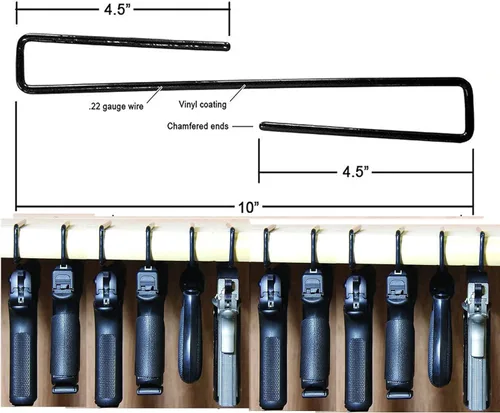 Vista 2 de AmeriGun Club Easy Use Gun Hanger Pack of 12 Original Handgun Hangers