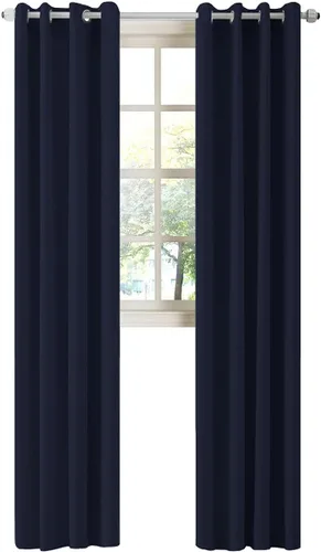 Vista 49 de LA PALMA Cortinas opacas con aislamiento térmico y ojales, para sala de estar, dormitorio, paquete de 2 paneles