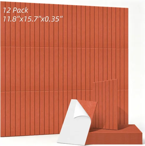 Vista 20 de Paneles acústicos artísticos para pared, paquete de 5 paneles absorbentes de sonido, paneles de pared insonorizados de 47.2 x 23.6 pulgadas, paneles