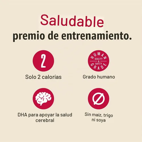 Vista 4 de The Honest Kitchen Meaty Littles - Golosinas para perros, receta de carne de res y salmón, hechas con ingredientes de grado humano, golosinas