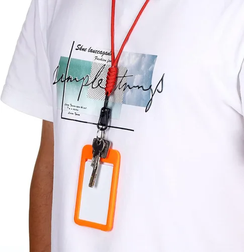 Vista 7 de PATIKIL Cordón para el cuello con gancho, cordón ajustable de correa larga para tarjetas de identificación, llaveros para portatarjetas