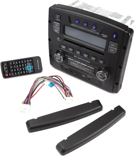 Vista 8 de iRV Technology iRV34 AM/FM/CD/DVD/MP3/MP4 /USB/SD/HDMI/Digital2.1/Sonido Surround/Bluetooth 3 zonas de montaje en pared RV Radio estéreo