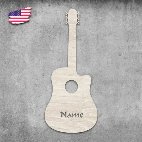 Vista 2 de Luz de guitarra LED única personalizada para colgar en la pared, personalizada con nombre para fanáticos de la música, hombres, mujeres, profesores