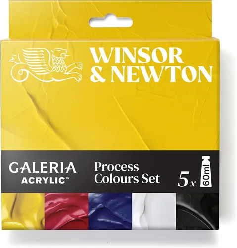 Vista 10 de Winsor & Newton Galeria - Set de pintura acrílica, 5 tubos de 60ml (2-oz), Metálico Introductory Acrylic Paint made with Professional Pigments