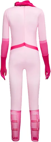 Vista 3 de Disfraz de princesa melocotón para niñas, disfraz de princesa melocotón de Super Brothers con accesorios para Halloween