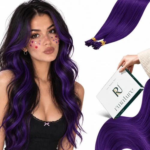 Vista 19 de RUNATURE K Tip - Extensiones de cabello humano real, ombré, pelo corto