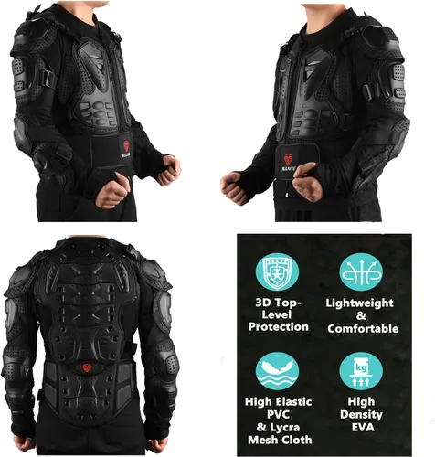 Vista 4 de Gute - Chaqueta protectora de motocicleta con armadura completa, chaqueta protectora de motocross, armadura protectora, equipo deportivo