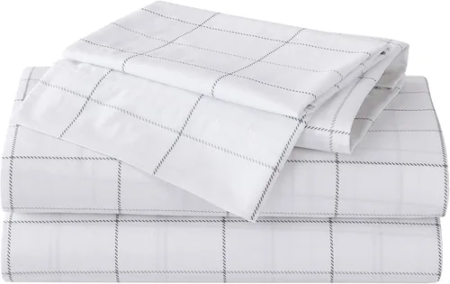 Vista 55 de Eddie Bauer - Juego de sábanas individuales, sábanas de percal de algodón, frescas y frescas, ideales para dormitorio