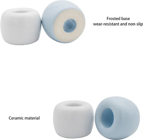 Vista 6 de Paquete de 4 mini soportes de cerámica para cepillos de dientes individuales mínimos para baño