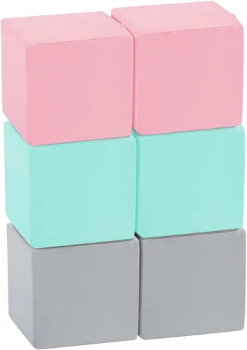 Vista 7 de TRENDBOX 6 bloques de espuma para niños pequeños, cubos de espuma suave de 5.5 pulgadas con funda lavable desmontable, bloques de juego suaves