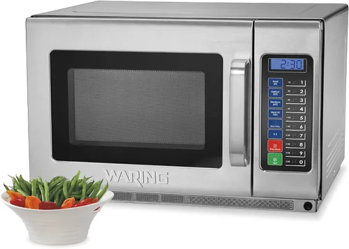 Vista 2 de Waring Horno Microondas Comercial WMO120 de Servicio Pesado, 1.2 Pies Cúbicos, 10 Ajustes de Memoria Programables, 5 Niveles de Potencia
