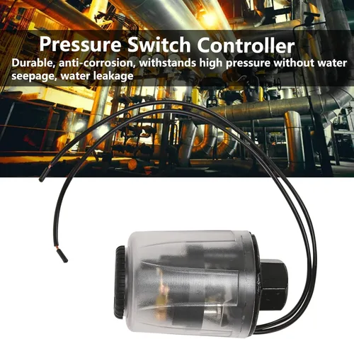 Vista 2 de Controlador de interruptor de bomba de refuerzo autocebante Controlador mecánico ajustable para agua fría y caliente automática, plateado, Sobre