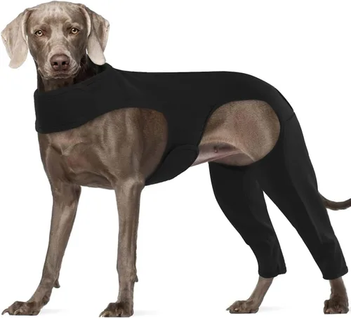 Vista 12 de ROZKITCH Manga para Perro para Patas Traseras, Manga para Mascotas para Evitar que el Perro Lame Heridas, Protector de Codo, Traje de Recuperación