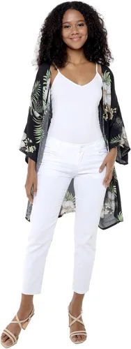 Vista 2 de Camisa o kimono hawaiano para parejas emparejables en Pineapple Garden Negro