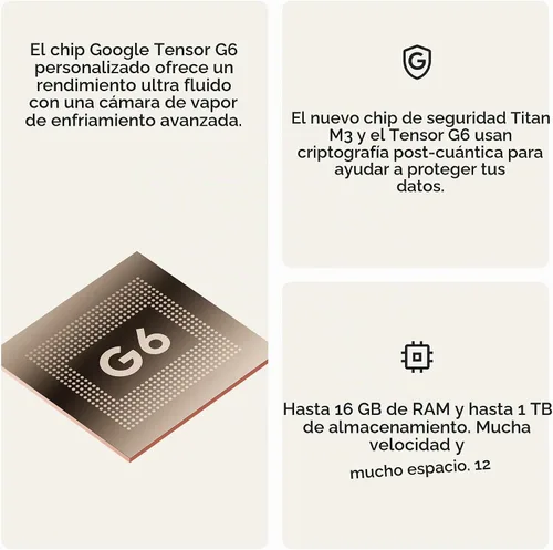 Vista 6 de Google Pixel 11 Pro XL - Teléfono inteligente desbloqueado, Géminis - 512 Canyon