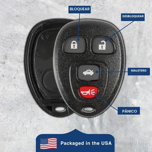 Vista 6 de KeylessOption Funda de Reemplazo para Llave con Control Remoto para 2006 2007 2008 2009 2010 2011 2012 2013 2014 2015 2016 Buick Cadillac Chevrolet