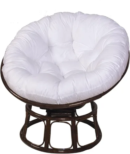 Vista 8 de Cojín de asiento para exteriores, redondo, extraíble, 24 x 24 pulgadas, color blanco