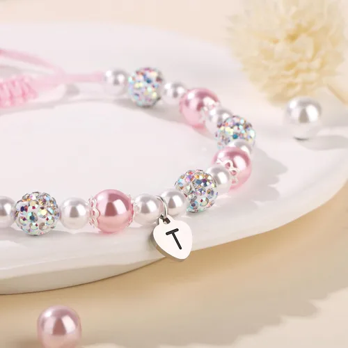 Vista 4 de JoycuFF Bracelets for Girls Teen Girls, Natural StonePink Pearls , ' Birthday Christmas Gifts for Daughter Granddaughter Niece