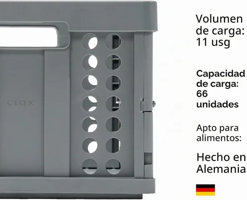 Vista 4 de CLAX® The Original Fabricado en Alemania Carros plegables funcionales multiusos Carro plegable móvil Carrito de almacenamiento Carrito