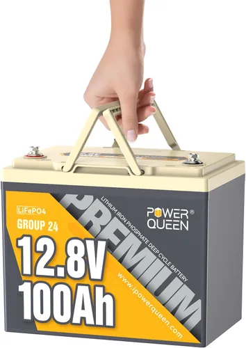 Vista 17 de Power Queen 12.8 V 50 Ah Batería LiFePO4 de actualización, celdas de batería de litio de grado A con BMS de 50 A, hasta 15000 ciclos, portátil