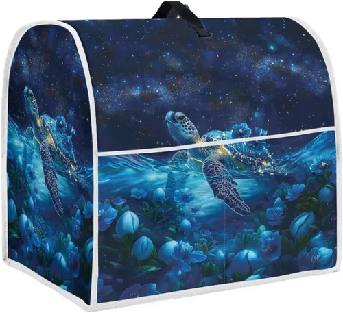 Vista 36 de Talayituse Beach Turtle Starfish Print Stand Mixer Cover for 4.5-5 Quarts Kitchen Aid, Washable Mixer Dust Cover with Handle and Pocket Kitchen