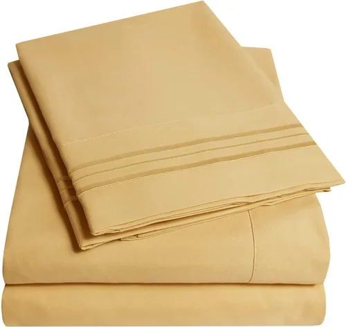 Vista 12 de Home Must Haves Juego de ropa de cama de lujo bordada de color liso 2000, extra suave, acogedor, bolsillo profundo de 12 pulgadas con fundas