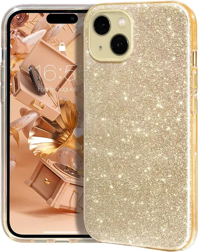 Vista 35 de MATEPROX - Funda compatible con iPhone Air de 6.5' [2025], carcasa protectora de 3 capas con purpurina brillante y tendencia, anti-arañazos y a