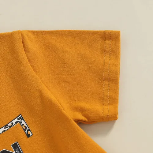 Vista 89 de fhutpw Conjunto de camiseta de manga corta con estampado de vaca y pantalones acampanados de dibujos animados para niñas