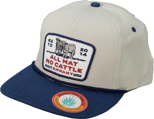 Vista 2 de Sendero Provisions Co. Parche bordado All Hat No Cattle Snapback Sombrero blanco roto, talla única, Blanco sucio