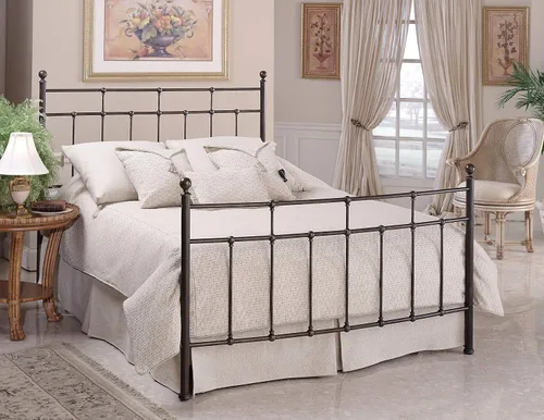 Vista 4 de Hillsdale Furniture Providence - Juego de cama con rieles, tamaño individual, bronce antiguo
