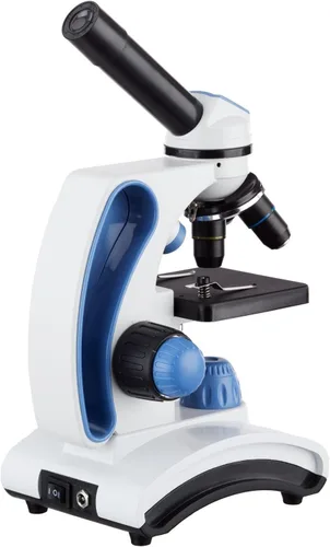 Vista 4 de AmScope M162C-2L-PB10 40X-1000X Microscopio de metal con doble lente de vidrio + portaobjetos, para estudiantes