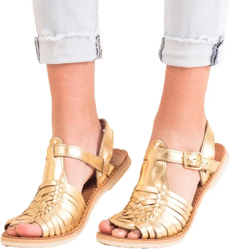 Vista 5 de The Western Shops Sandalias de cuero para mujer, sandalias de mujer Huarache, sandalias de cuero mexicano del dedo del pie abierto