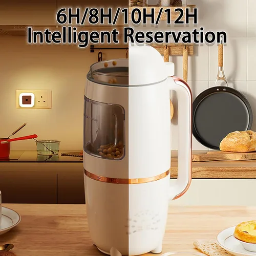 Vista 3 de Mini Blender, Automatic Nut Soy Milk Maker, 500W Smoothie Maker, 1000mL Portable Kitchen Juicer, 6/8/10/12H Preset Programs, Easy Clean, for