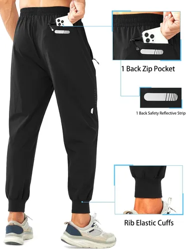 Vista 3 de NORTHYARD Pantalones deportivos de entrenamiento para hombre, ligeros, de secado rápido, pantalones deportivos para correr, gimnasio, pantalones