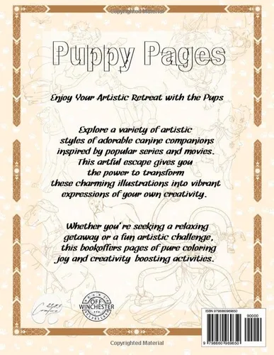 Vista 2 de PUPPY PAGES An Artful Escape Coloring Book