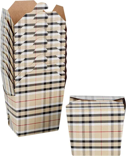Vista 31 de Restaurantware Cajas chinas para llevar, paquete de 200 unidades, 8 onzas, resistentes a la grasa, recipientes de comida para llevar, desechables