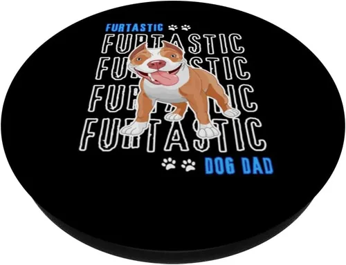 Vista 2 de American Bully Dog Dad Cute Furtastic Dog Dad Amante de los Perros PopSockets intercambiables PopGrip