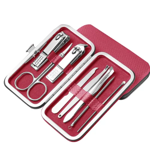 Vista 3 de Cortaúñas de acero inoxidable, antisalpicaduras, cortaúñas con boca plana, lima para el hogar, para manicura, pedicura, mujeres y hombres