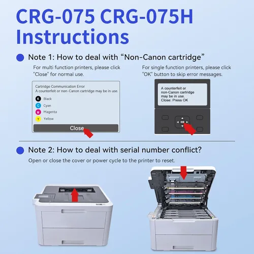 Vista 6 de 075 Juego de cartuchos de tóner 075H compatible para Canon MF665CDW