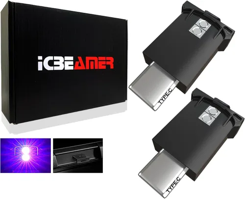 Vista 29 de ICBEAMER Smart USB 1-Paquete (Azul) Luz de Noche LED Automática Plug-in Miniatura para Coche, Van, Pickup, Camión, Interior, Maletero, Iluminación