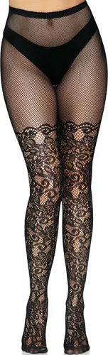 Vista 3 de Leg Avenue Medias de encaje de red vintage para mujer