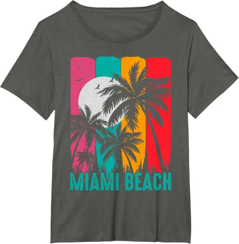 Vista 17 de Camiseta Miami Beach, Negro, S