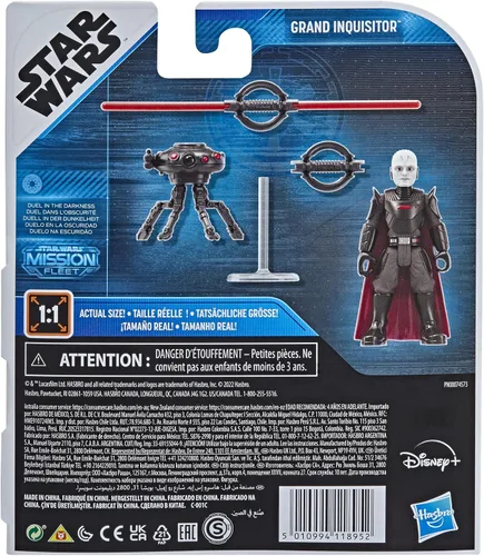 Vista 5 de STAR WARS Mission Fleet Gear Class Duel in The Darkness, figura de acción de Grand Inquisitor a escala de 2.5 pulgadas, juguete para niños de 4 años