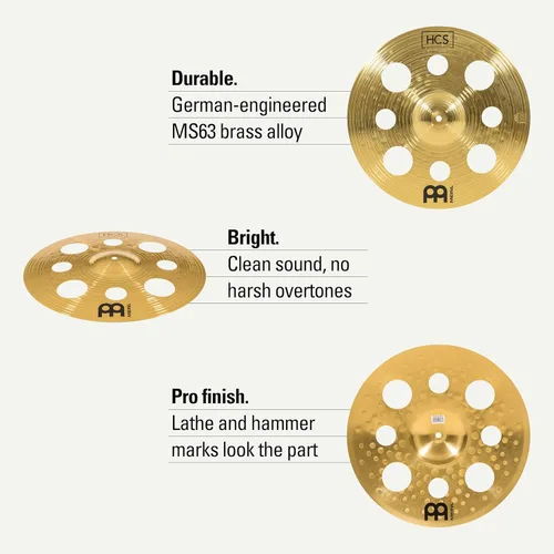 Vista 14 de Meinl Cymbals HCS141620+10 HCS Pack juego de platillos con hi hat de 14", crash de 16", ride de 20", más un splash de 10" gratis (VIDEO)