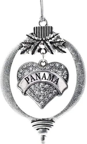 Vista 77 de Inspired Silver Adornos festivos de dije de corazón pave de plata con circonitas cúbicas
