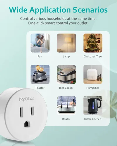 Vista 6 de Toma de control remoto, interruptor de luz remoto con rango de RF de 15A/1500 W y 500 pies, sin necesidad de cableado, enchufe inteligente