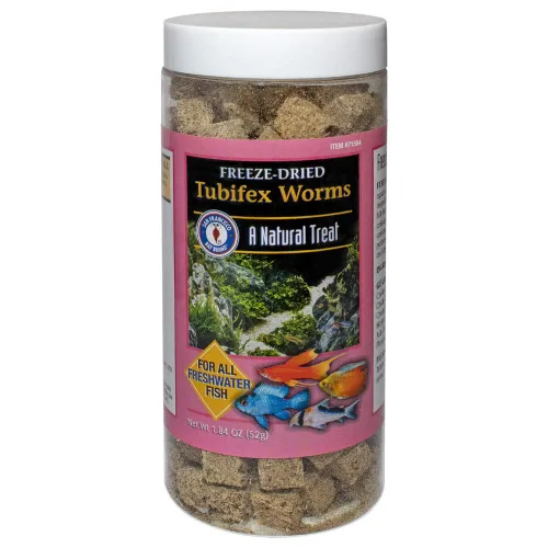 Vista 8 de San Francisco Bay Brand Alimento liofilizado para peces Tubifex Worms – Todo natural con alto contenido de proteínas para peces de agua dulce