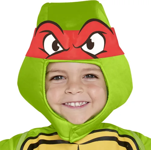 Vista 3 de Disfraz de Rafael de las Tortugas Ninja Mutantes Adolescentes para Niños, Multicolor
